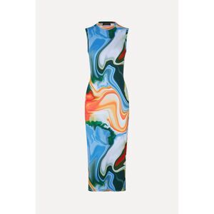 Stine Goya Distorted Liquid Sleeveless Danya Midi Dress Women's Size XL-XXL